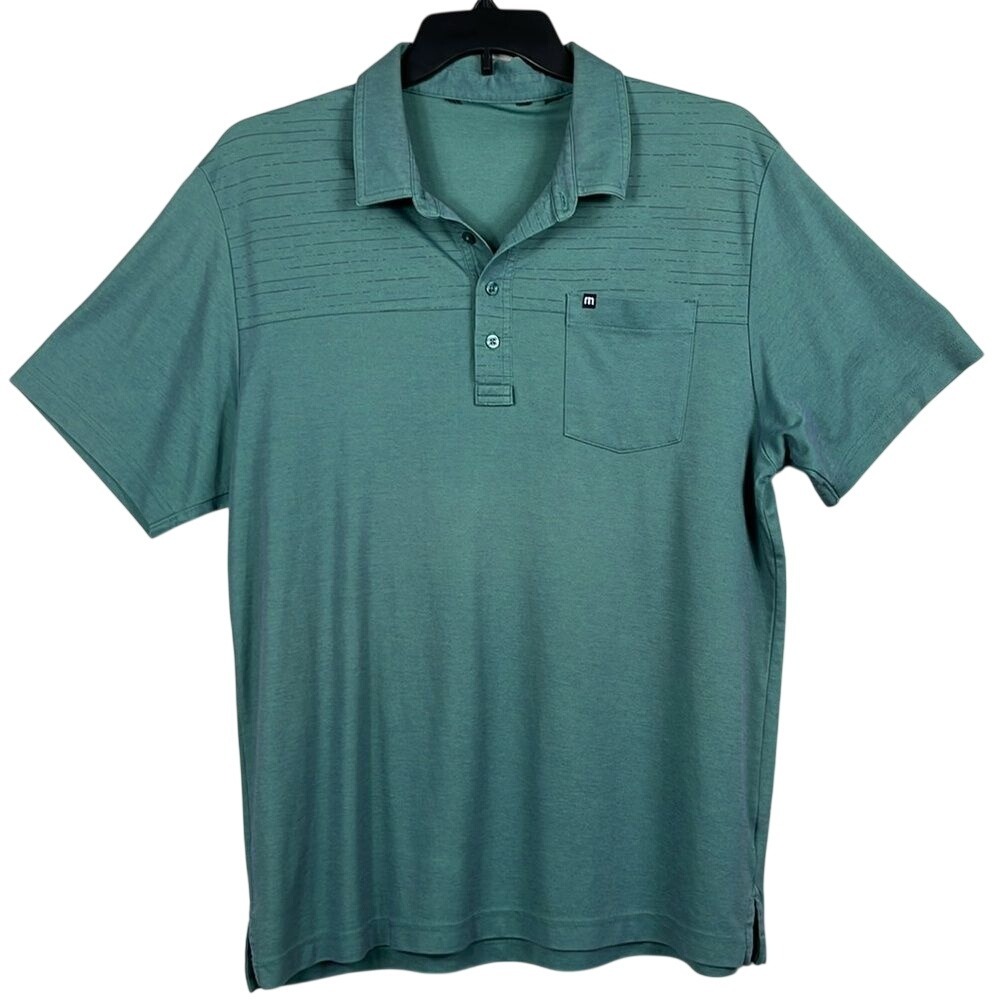 Travis Mathew Short Sleeve Golf Polo Shirt Mens Size XL Green
